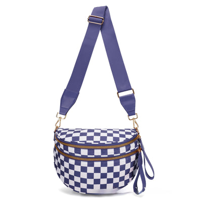 Cloudy purple plaid