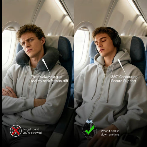 Your Hoodie Just Became a Neck Pillow.