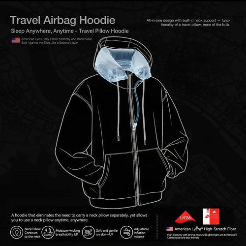 Your Hoodie Just Became a Neck Pillow.